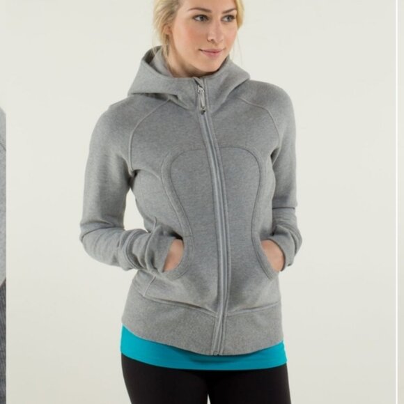 Lululemon Scuba Hoodie (Lined Hood)Heathered light Grey - Picture 1 of 12